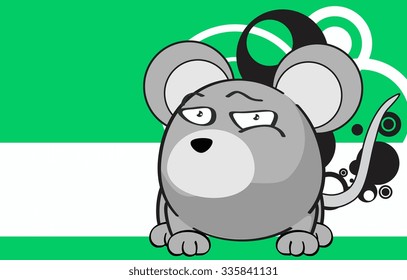 cute mouse cartoon expression background in vector format