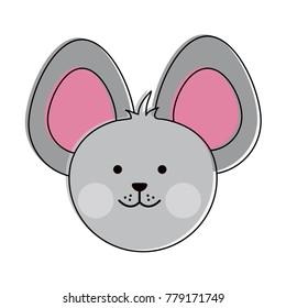 Cute mouse cartoon icon vector illustration graphic design