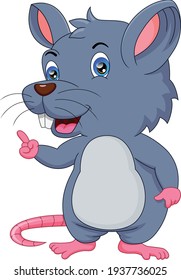 caricatura del ratón lindo aislado en fondo blanco