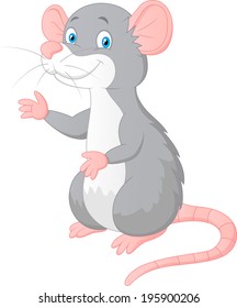 Cute mouse cartoon presenting