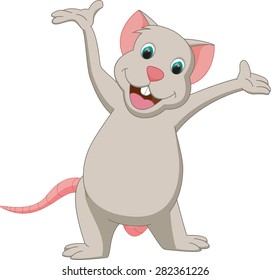 cute mouse cartoon presenting