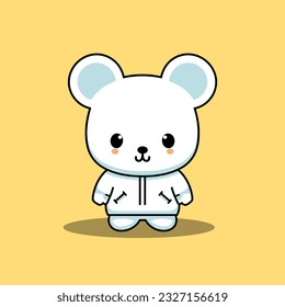 Cute mouse cartoon vector design illustration