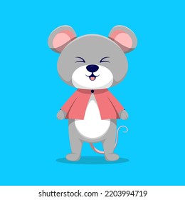Cute Mouse Cartoon Vector Illustration