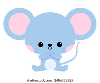 Cute Mouse Character Clipart for Infants