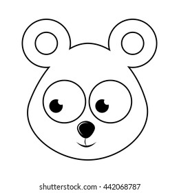 cute mouse character isolated icon design
