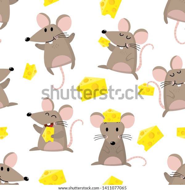 Cheese Mouse Pattern Print Hooded Blanket main image 1