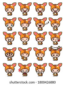 the cute mouse deer mascot design