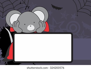 cute mouse dracula costume copyspace in vector format 