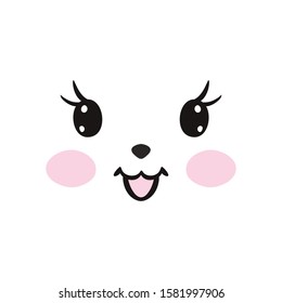 Cute mouse face mask for selfie, filters chat, textile.Premium quality design element.