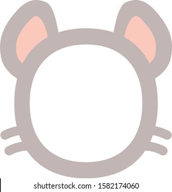 Cute mouse face photo frame