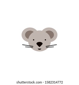 cute mouse face vector illustration. mouse face design template.