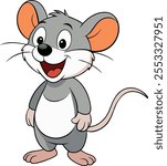 a cute mouse funny cartoon design