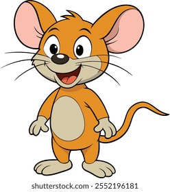 a cute mouse funny cartoon design 