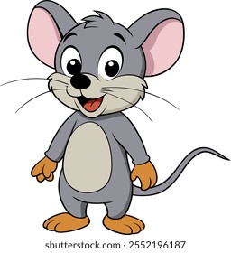 a cute mouse funny cartoon design 