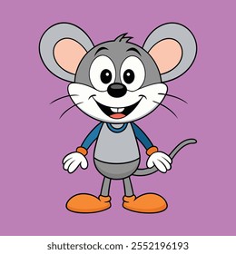 a cute mouse funny cartoon design 