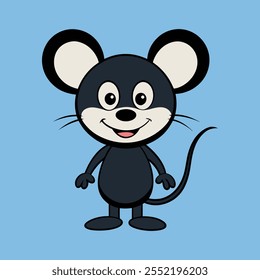 a cute mouse funny cartoon design 