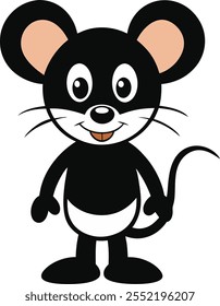a cute mouse funny cartoon design 