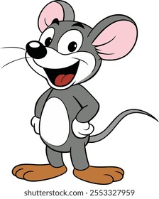 a cute mouse funny cartoon design