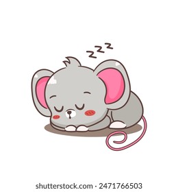 Ratón lindo sosteniendo el amor queso personaje de dibujos animados. Adorable diseño de concepto de Ilustración vectorial de mascota animal kawaii. Fondo blanco aislado.