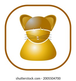 cute mouse icon can be used as a social media profile, mark a fraud account profile, learn design, sign somewhere.