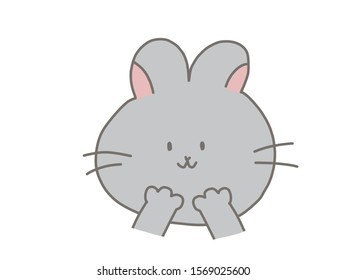 Cute mouse icon style illustration