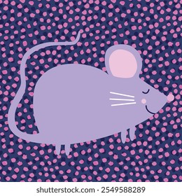 Ilustração do mouse bonito com pontos