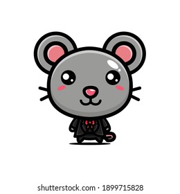 cute mouse posing cool style