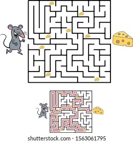 Cute Mouse s Maze Game help mouse to find his cheese Maze puzzle with solution