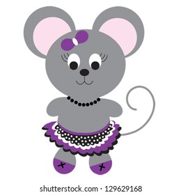 Cute mouse in skirt