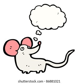 cute mouse with thought bubble