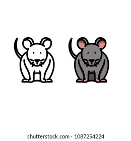 cute mouse. vector illusrtation