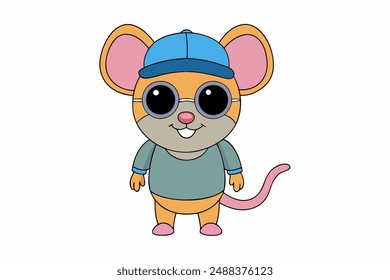 Cute Mouse Vector Illustration - Cartoon, Clipart, and Line Art Design. Adorable mouse vector illustration in cartoon, clipart, and line art style. Perfect for printable






