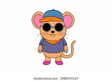 Cute Mouse Vector Illustration - Cartoon, Clipart, and Line Art Design. Adorable mouse vector illustration in cartoon, clipart, and line art style. Perfect for printable






