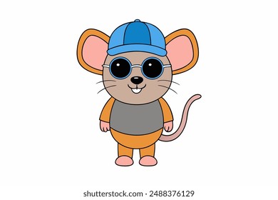 Cute Mouse Vector Illustration - Cartoon, Clipart, and Line Art Design. Adorable mouse vector illustration in cartoon, clipart, and line art style. Perfect for printable






