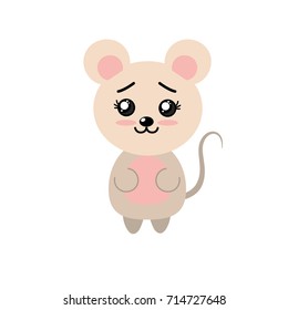 cute mouse wild animal with face expression