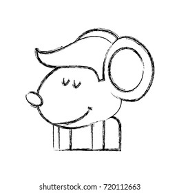 Cute mouse worker cartoon