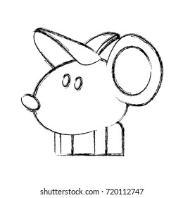 Cute mouse worker cartoon
