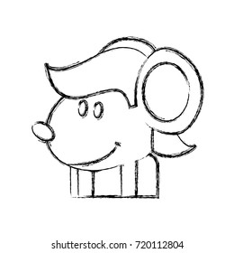 Cute mouse worker cartoon