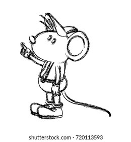 Cute mouse worker cartoon