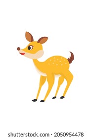 Cute mousedeer cartoon vector, animal vector