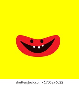 cute mouth mask design for kids vector illustration