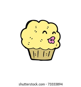 cute muffin cartoon