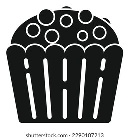 Cute muffin icon simple vector. Cake food. Sweet menu