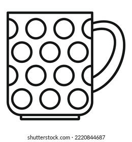 Cute mug icon outline vector. Hot cup. Ceramic mug