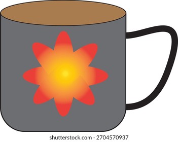 a cute mug on artboard