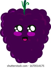 Cute morera, ilustración, vector sobre fondo blanco.