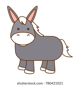 cute mule character icon