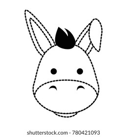 cute mule character icon