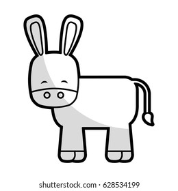 cute mule manger character