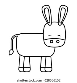 cute mule manger character